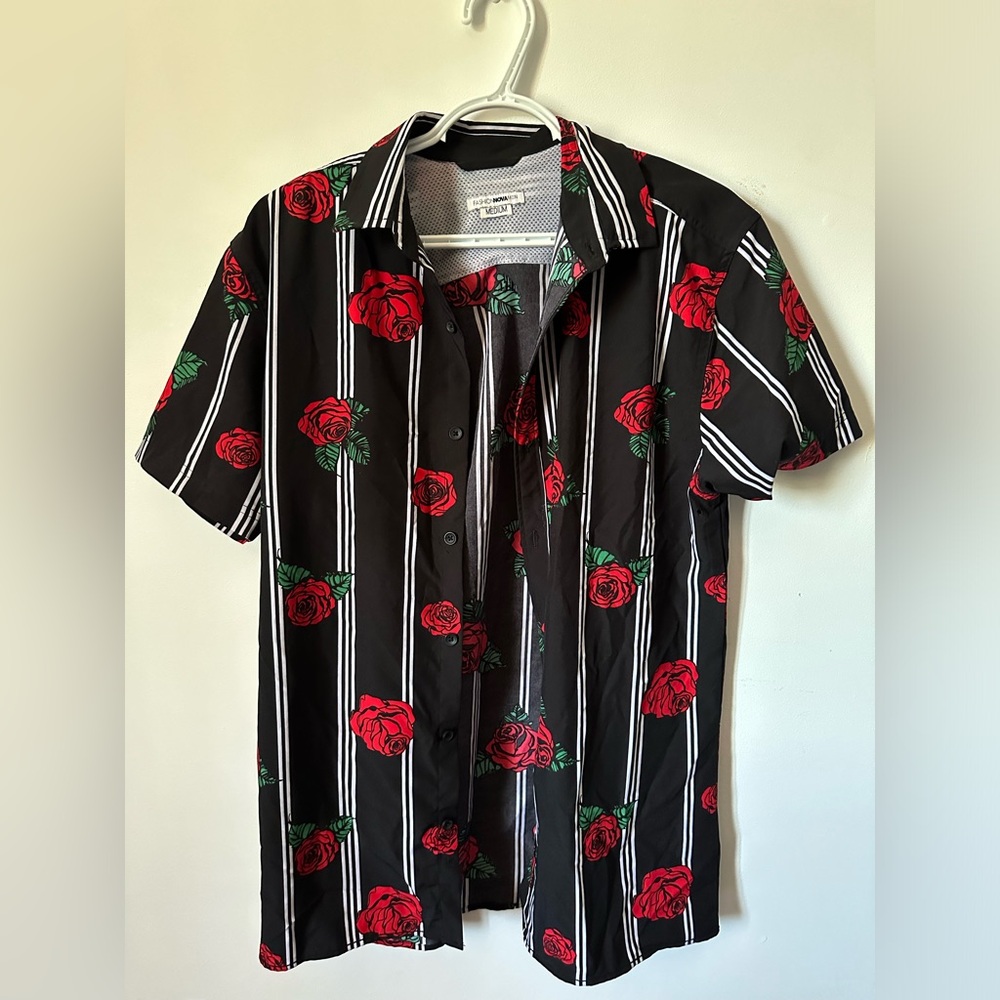 Fashion nova rose dress shirt